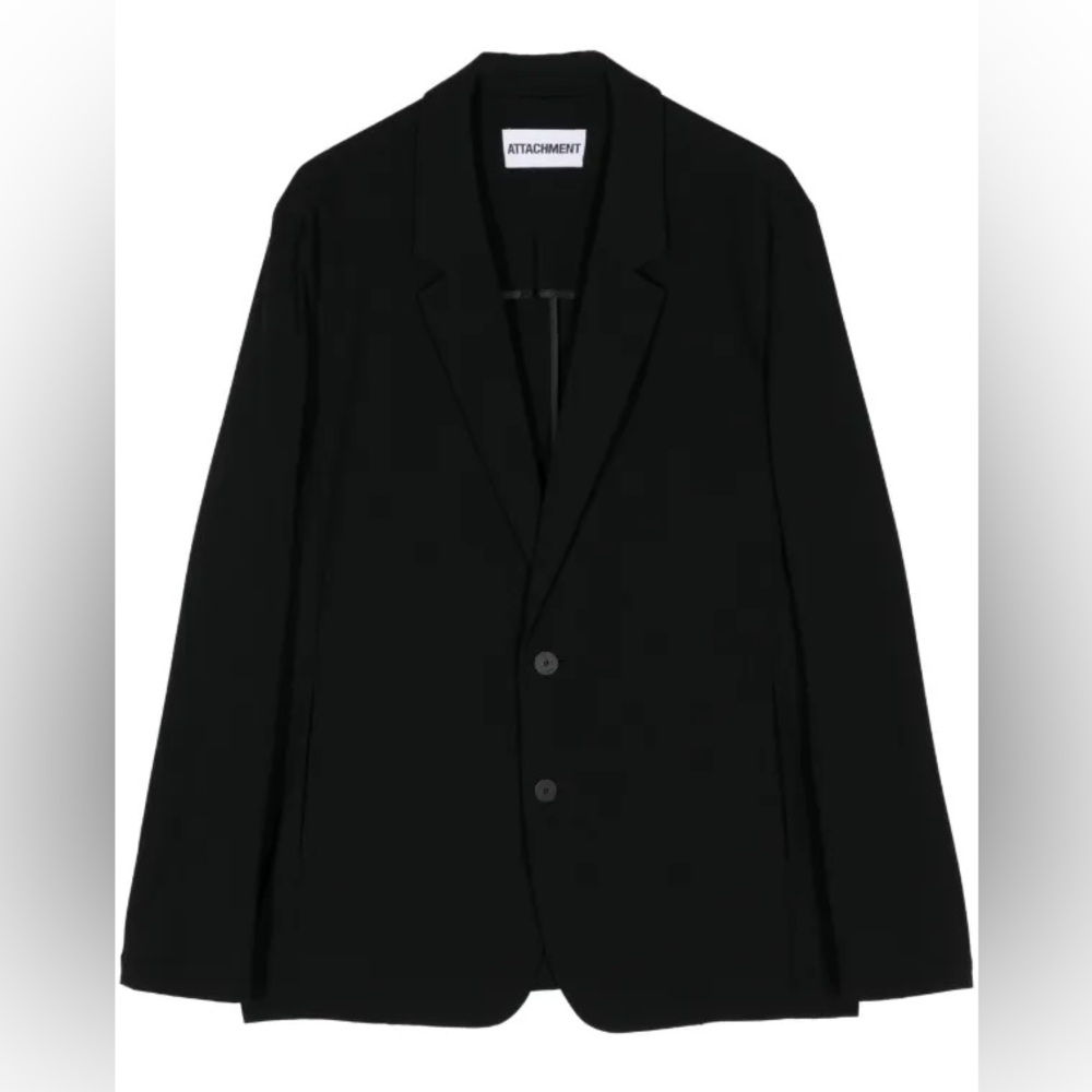 Attachment Men’s Black Single Breasted Blazer Luxury Japanese Craftsmanship JP3